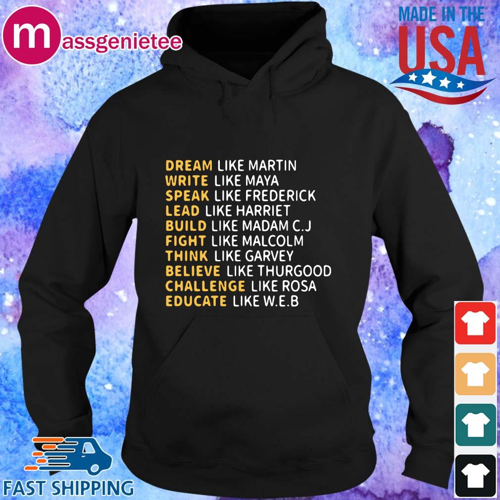 Dream like martin write like maya speak like frederick s Hoodie den