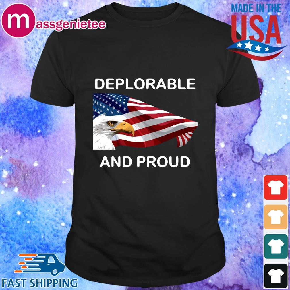 Eagles American flag deplorable and proud shirt