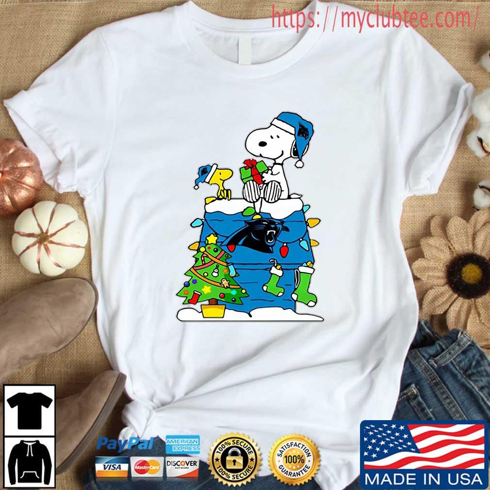NFL Carolina Panthers Snoopy And Woodstock Christmas Sweater