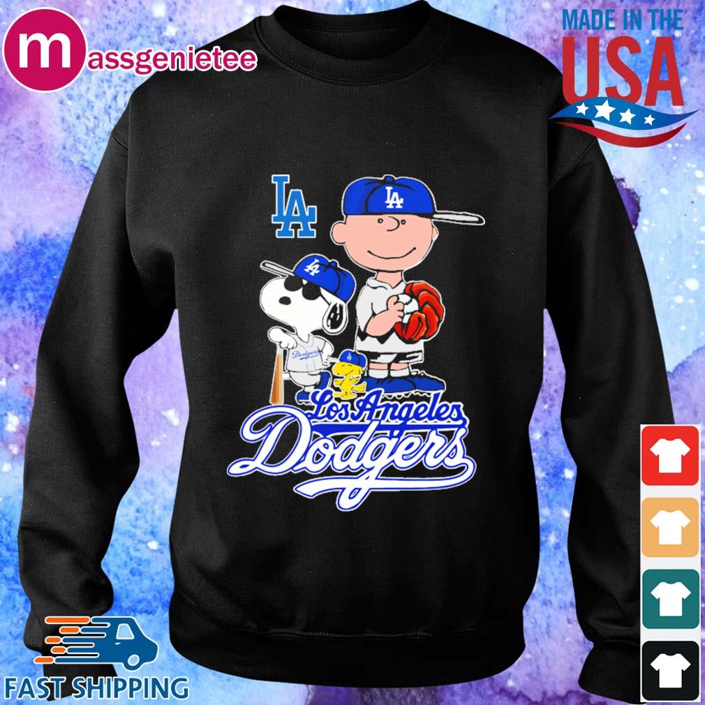 Peanuts Charlie Brown And Snoopy Playing Baseball Los Angeles Dodgers  shirt, hoodie, sweater, long sleeve and tank top