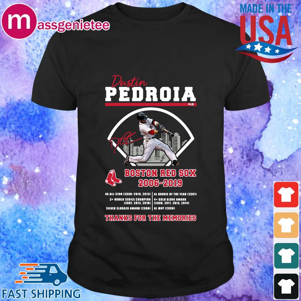 Official Dustin Pedroia Boston Red Sox 2006 2019 thank you for the